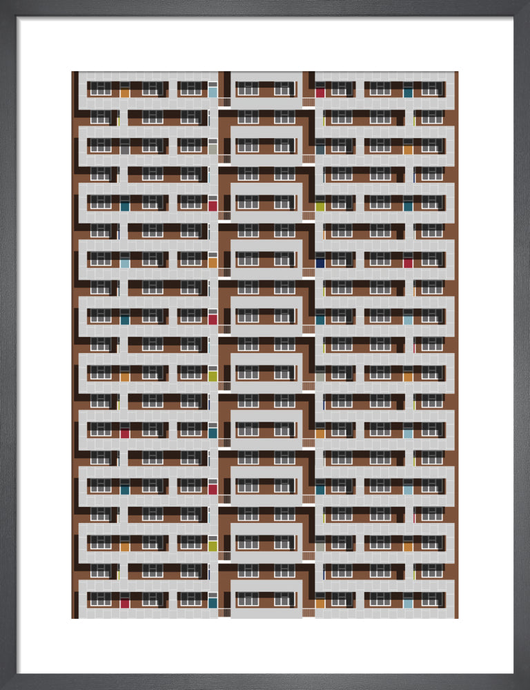 Hallfield Estate by Oscar Francis. Framed art print.