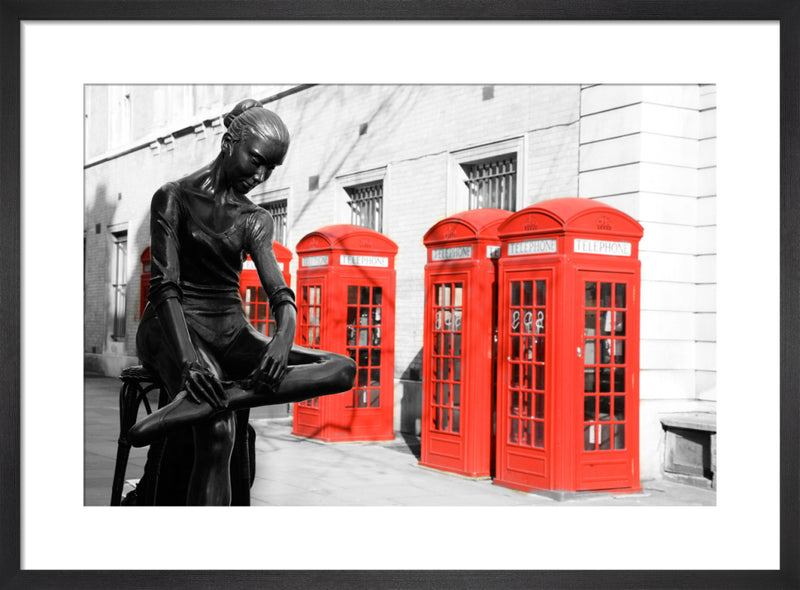 Bow Street by Panorama London. Framed art print.