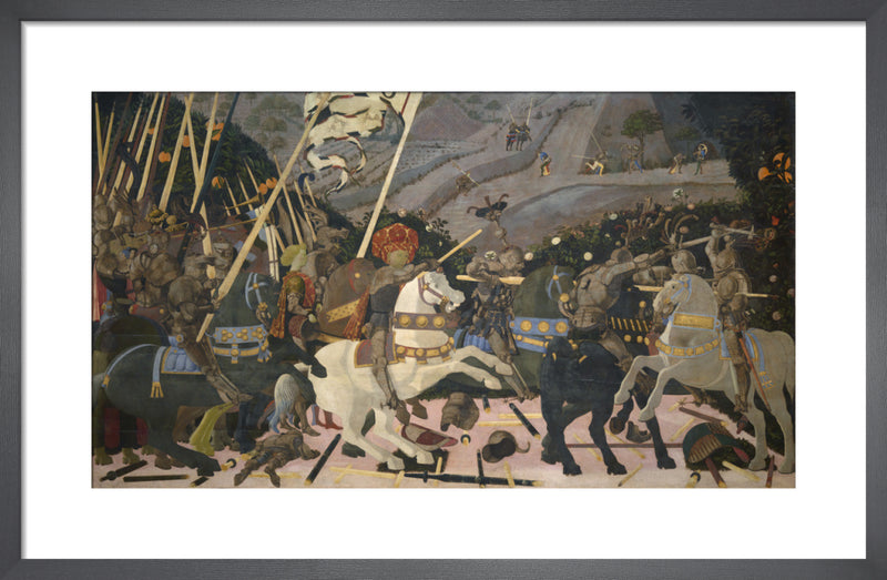 The Battle of San Romano by Paolo Uccello. Framed art print.