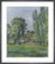 Landscape with Poplars by Paul Cézanne. Framed art print.