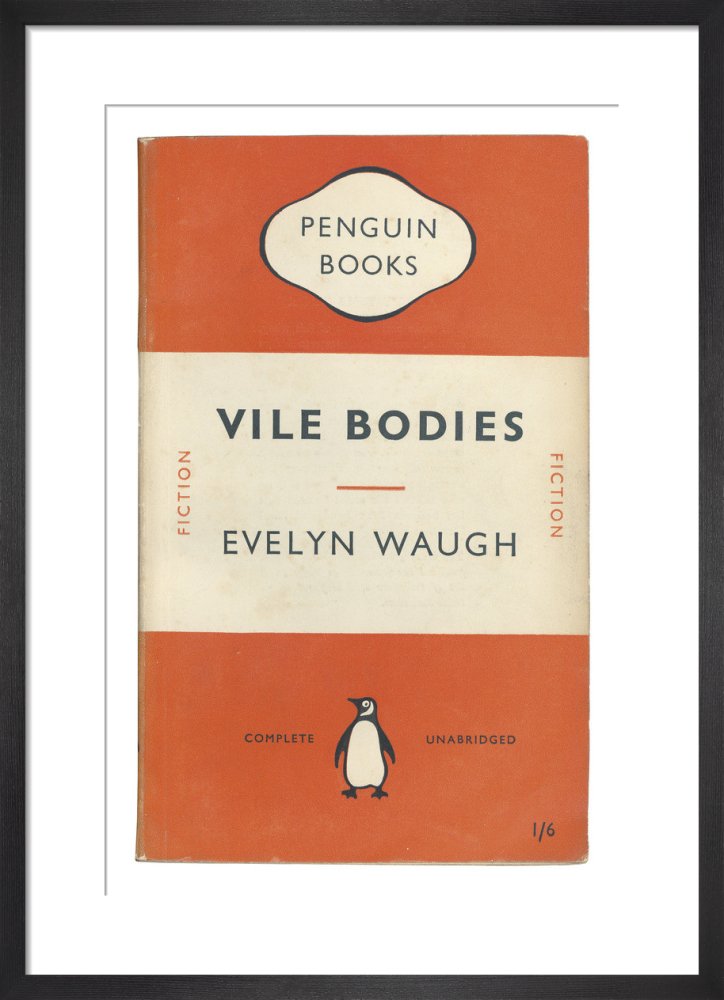 Vile Bodies by Penguin Books. Framed art print.