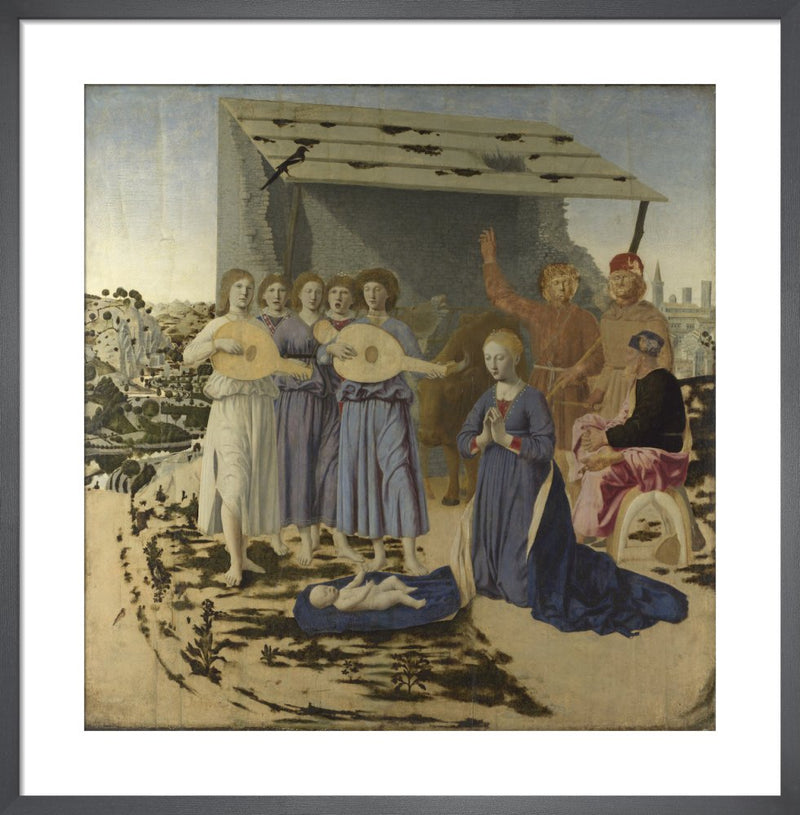 The Nativity by Piero Della Francesca. Framed art print.