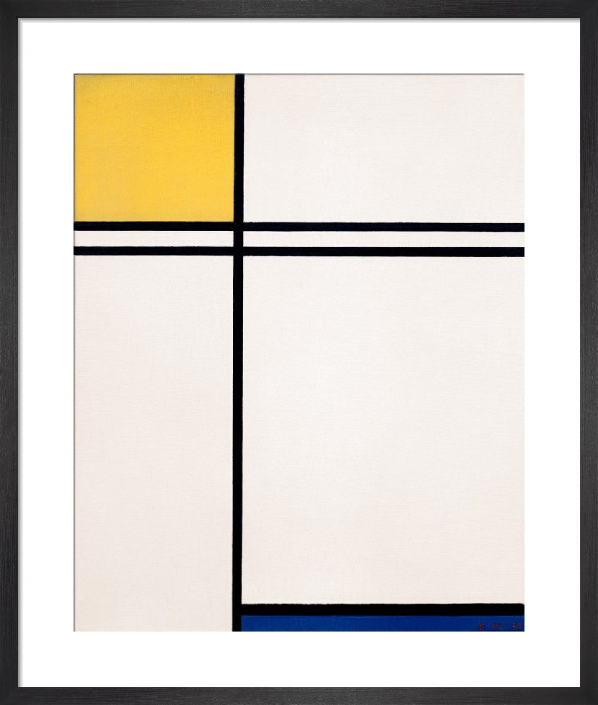 Composition with Yellow Blue and Double Line 1933 - Piet Mondrian Print