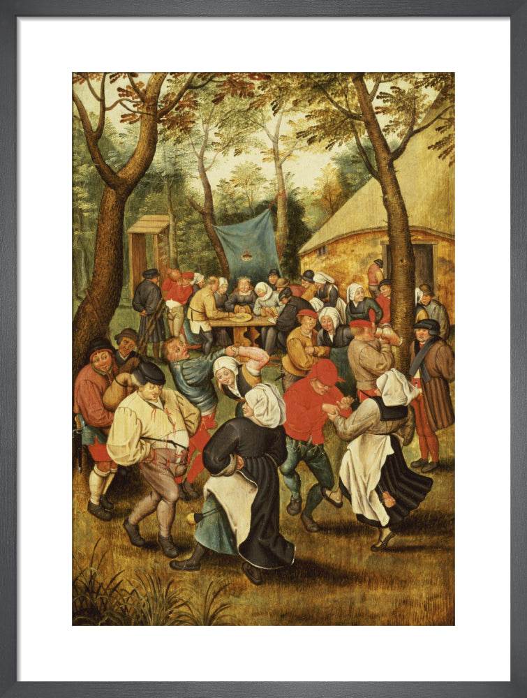 The Outdoor Wedding Dance by Pieter Brueghel The Younger. Framed art print.