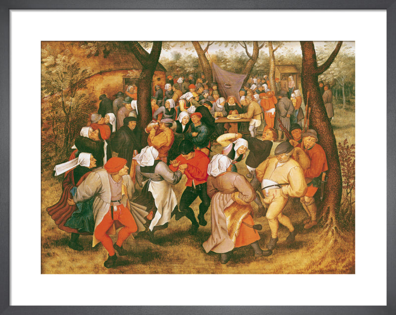 The Outdoor Wedding Dance by Pieter Brueghel The Younger. Framed art print.