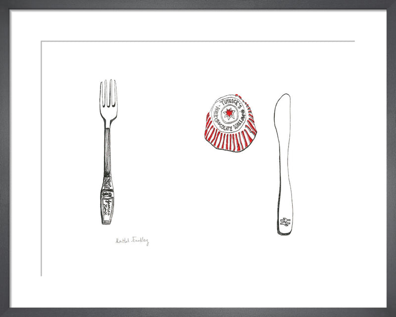 Tunnocks Teacake by Rachel Eardley. Framed art print.