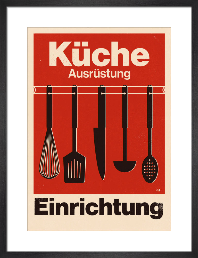 Kitchen by Reign & Hail. Framed art print.