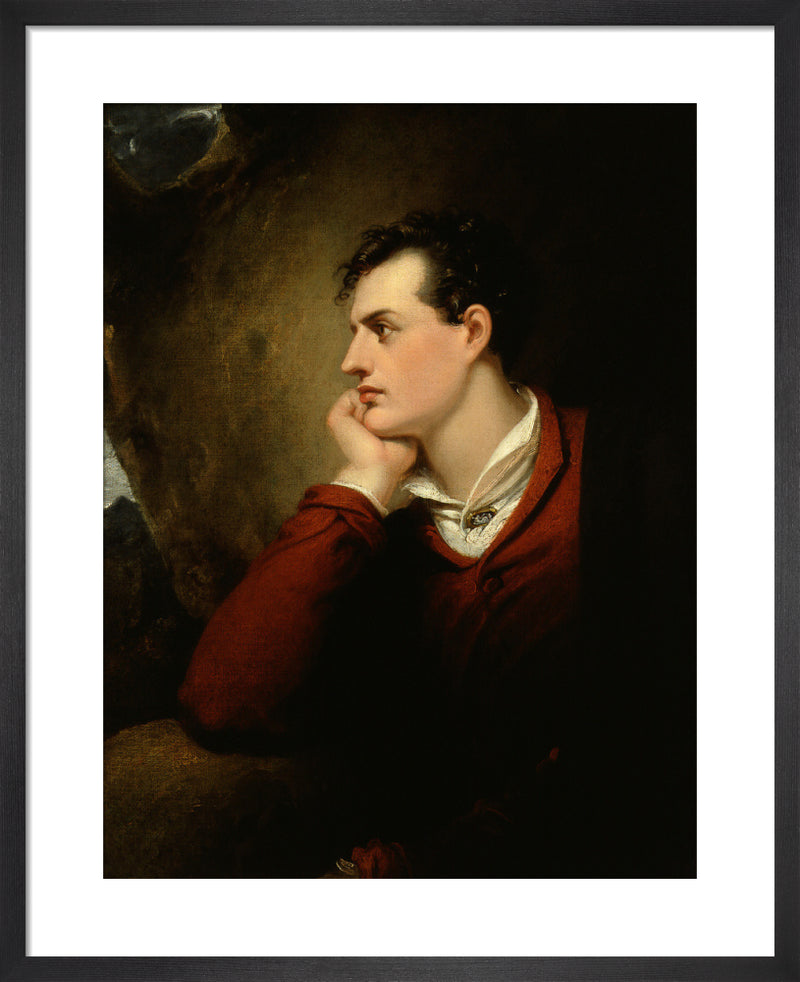 Lord Byron, 1813 by Richard Westall. Framed art print.