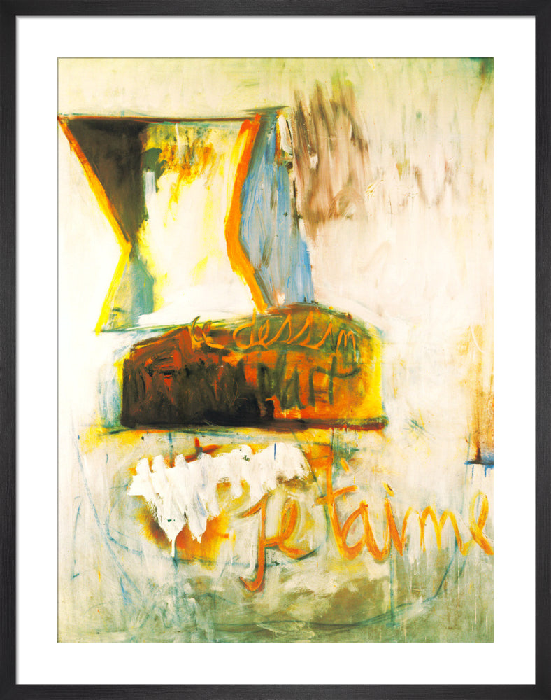 Je T'Aime No.3 with Loaf of Bread, 1955 by Robert Motherwell. Framed art print.