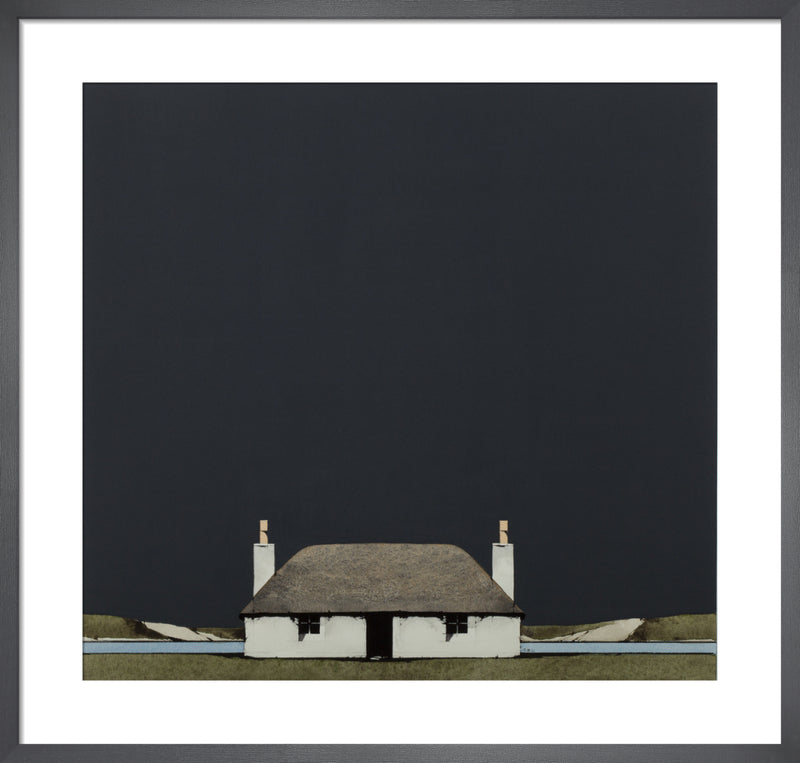 South Uist Cottage by Ron Lawson. Framed art print.