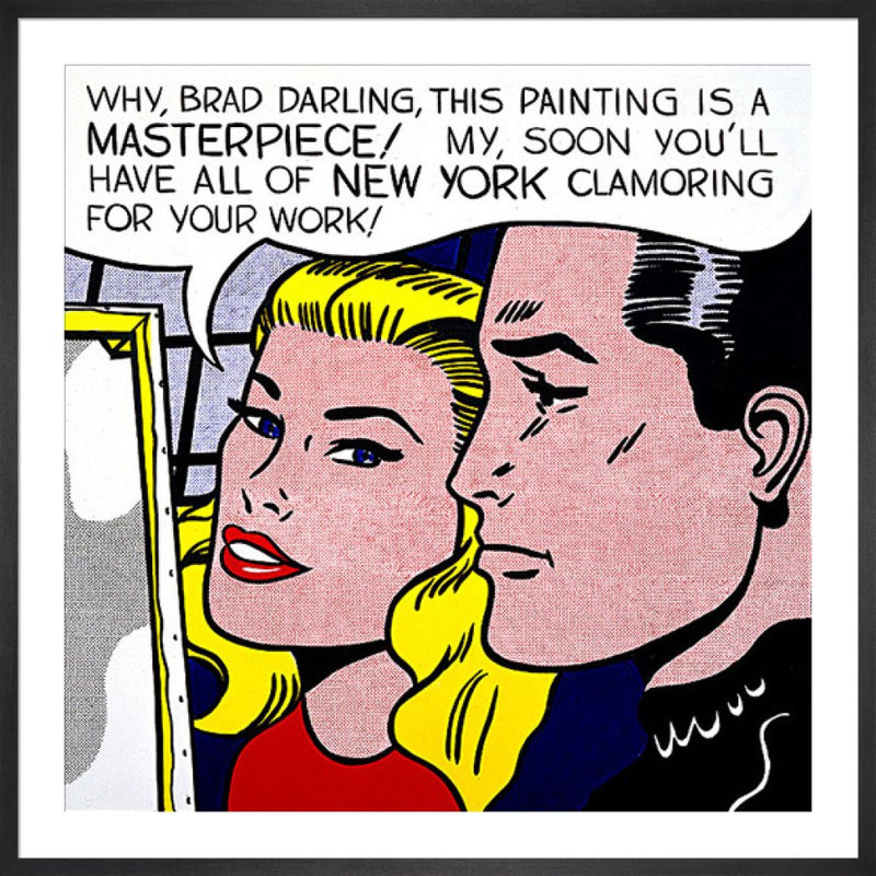 Masterpiece, 1962 by Roy Lichtenstein. Framed art print.