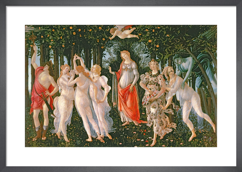 Primavera, c.1478 by Sandro Botticelli. Framed art print.
