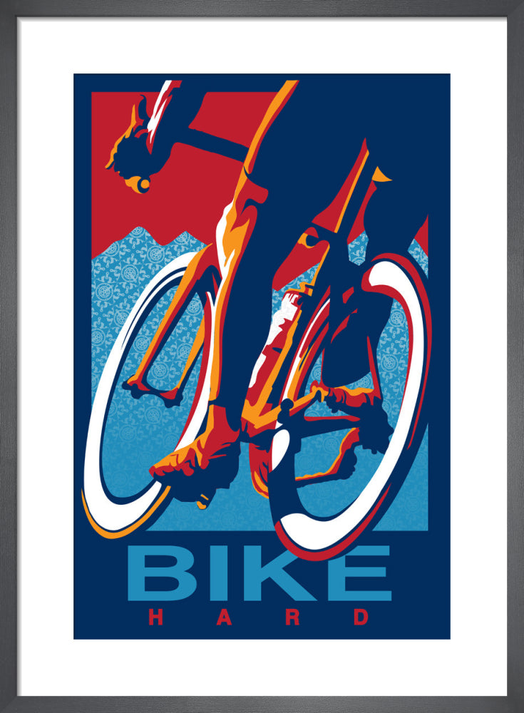 Bike Hard by Sassan Filsoof. Framed art print.