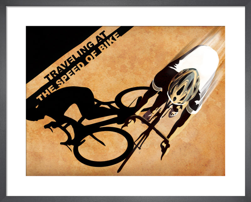 Biker Shadow by Sassan Filsoof. Framed art print.