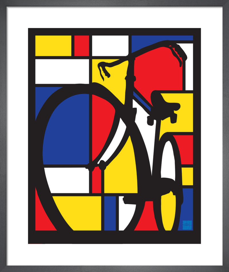 Mondrian Bike by Sassan Filsoof. Framed art print.
