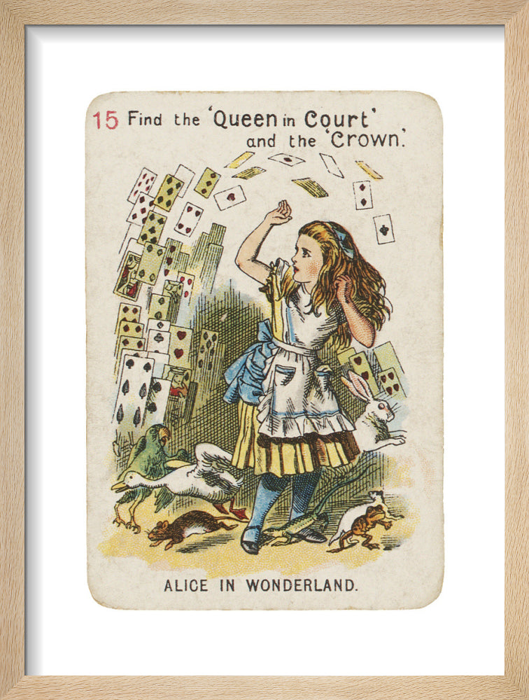 Alice in Wonderland by Sir John Tenniel. Framed art print.