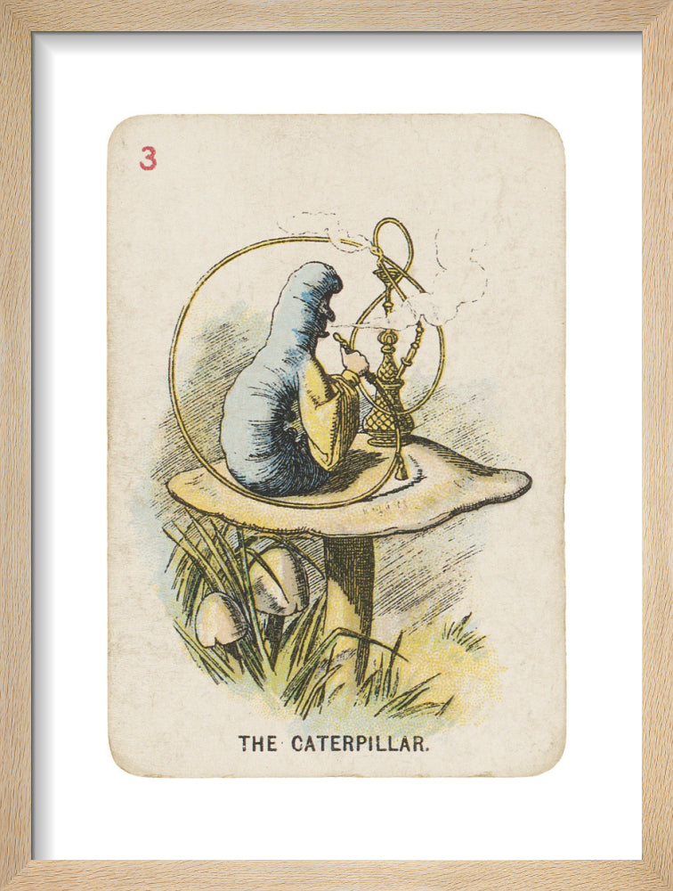 The Caterpillar by Sir John Tenniel. Framed art print.