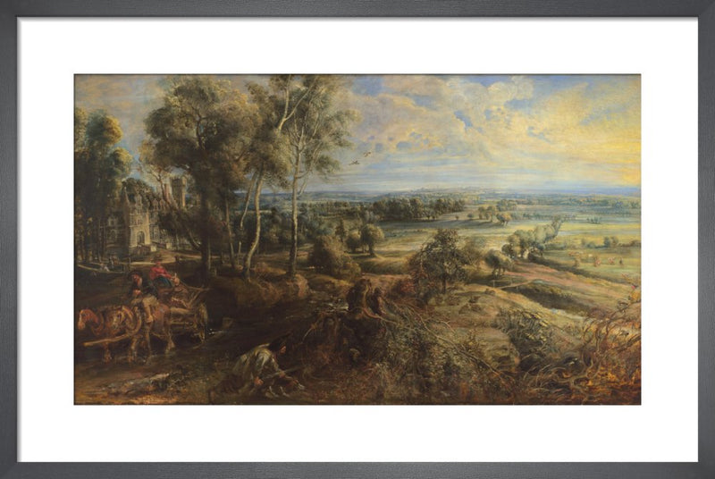 A View of Het Steen in the Early Morning by Sir Peter Paul Rubens. Framed art print.