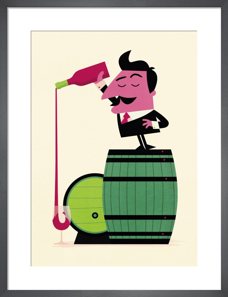 Wine by Spencer Wilson. Framed art print.