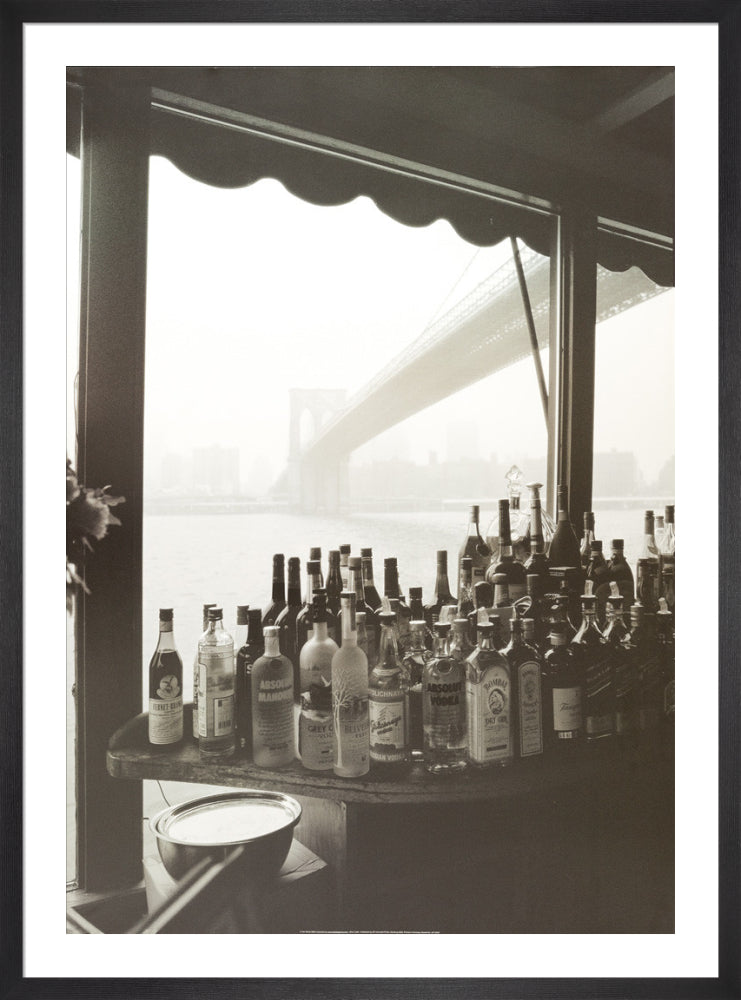 River Cafe by Teo Tarras. Framed art print.
