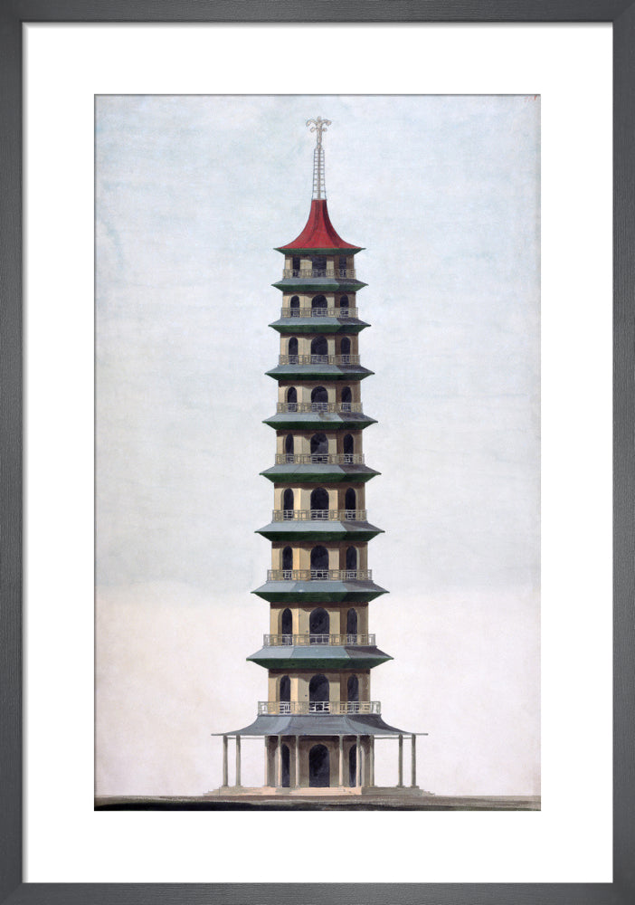 Kew Gardens Pagoda by The Soane Office. Framed art print.