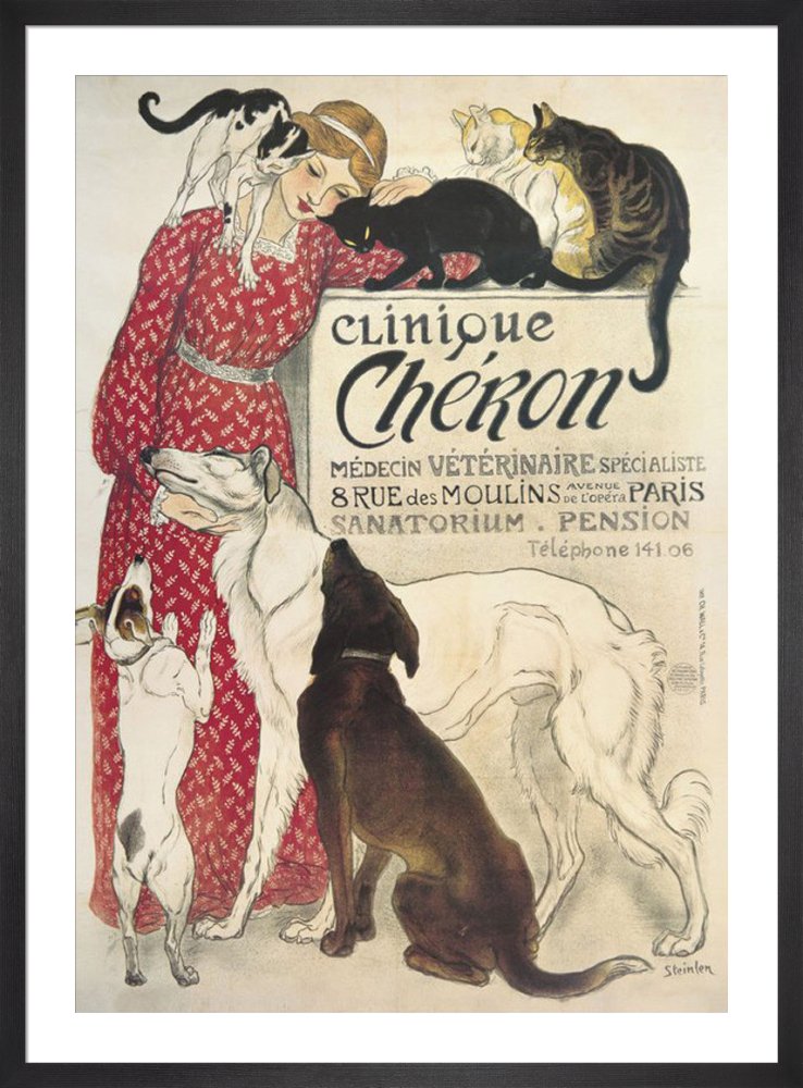 Clinique Cheron by Théophile-Alexandre Steinlen. Framed art print.