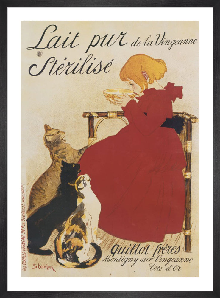 Lait Sterilise by Théophile-Alexandre Steinlen. Framed art print.