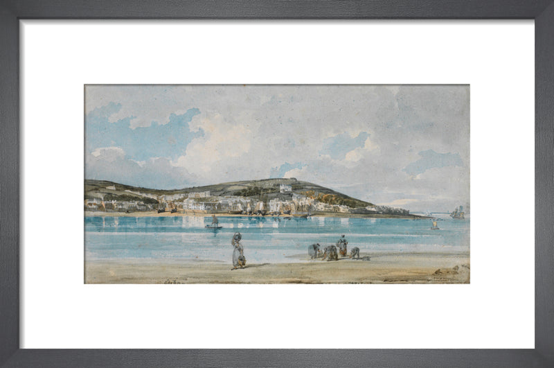 View of Appledore, North Devon, from Instow Sands by Thomas Girtin. Framed art print.