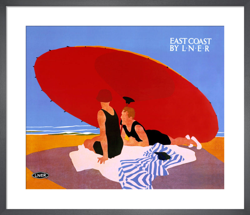 East Coast by LNER by Tom Purvis. Framed art print.
