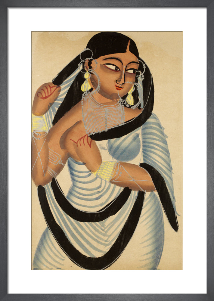 A Bengali courtesan, c.1890 by Unknown artist. Framed art print.