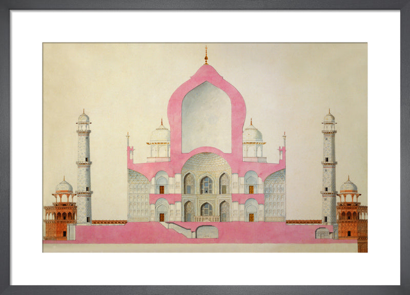 Taj Mahal, c.1816-22 by Unknown artist. Framed art print.