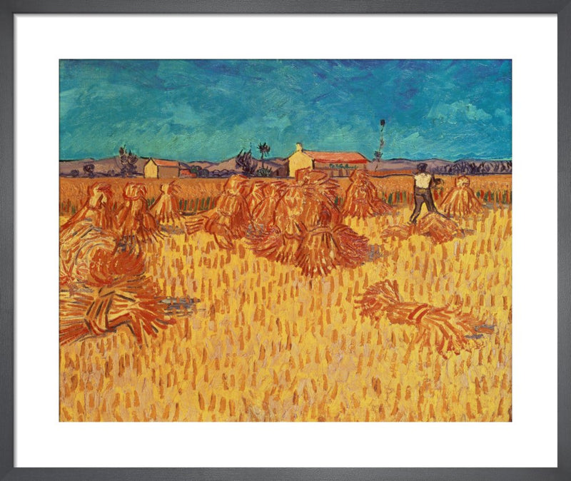 Harvest in Provence, 1888 by Vincent Van Gogh. Framed art print.