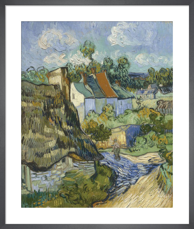 Houses at Auvers by Vincent Van Gogh. Framed art print.