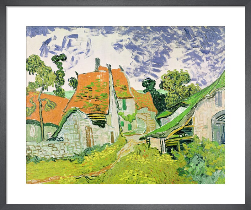 Street in Auvers-sur-Oise, 1890 by Vincent Van Gogh. Framed art print.