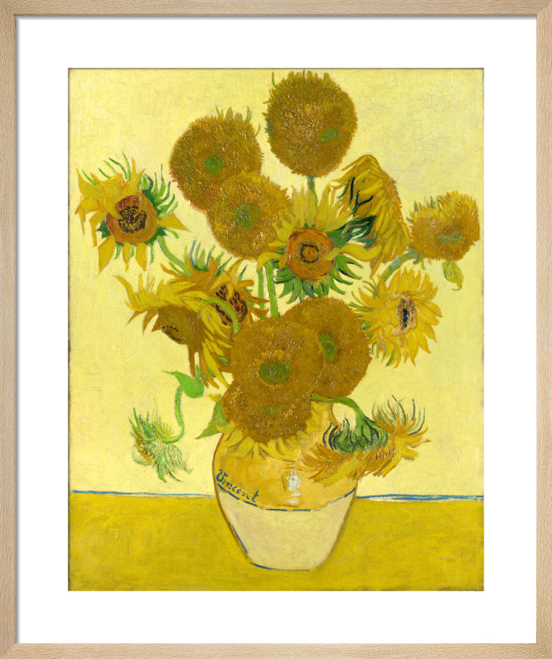 Sunflowers by Vincent Van Gogh. Framed art print.