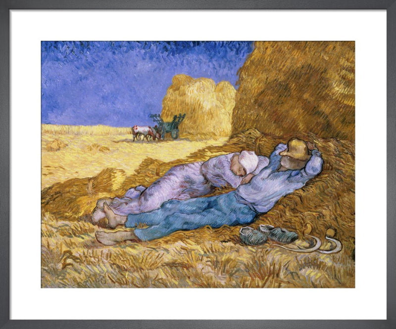 The Siesta by Vincent Van Gogh. Framed art print.