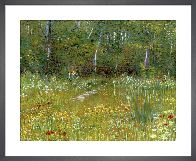 Un Parc au Printemps, 1887 by Vincent Van Gogh. Framed art print.