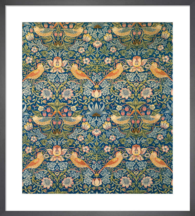 Strawberry Thief by William Morris. Framed art print.