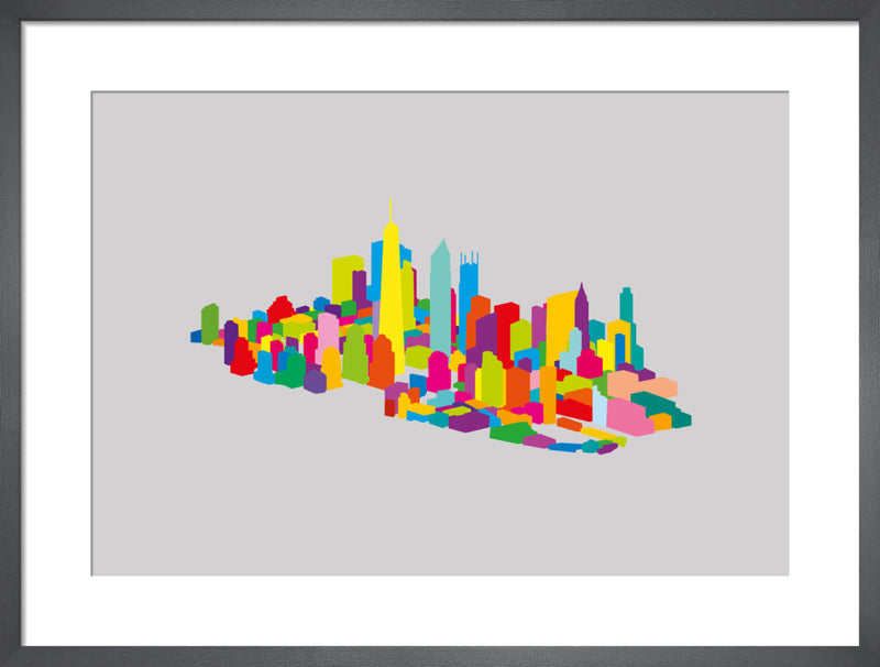 New WTC Isometric by Yoni Alter. Framed art print.
