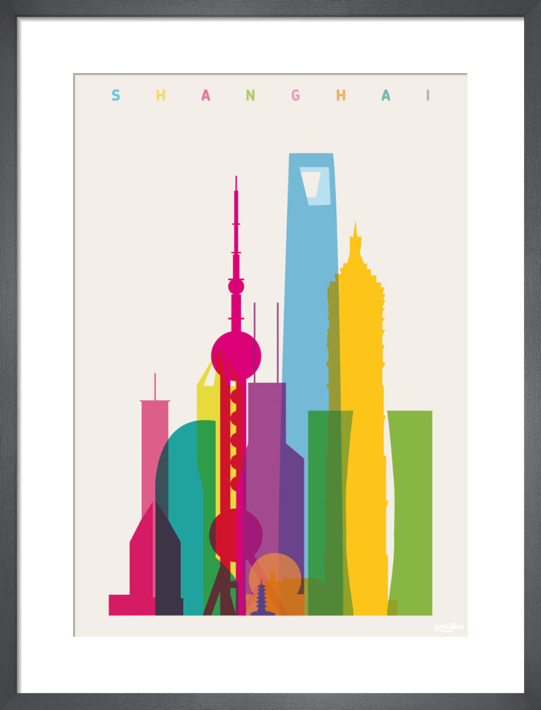 Shanghai by Yoni Alter. Framed art print.