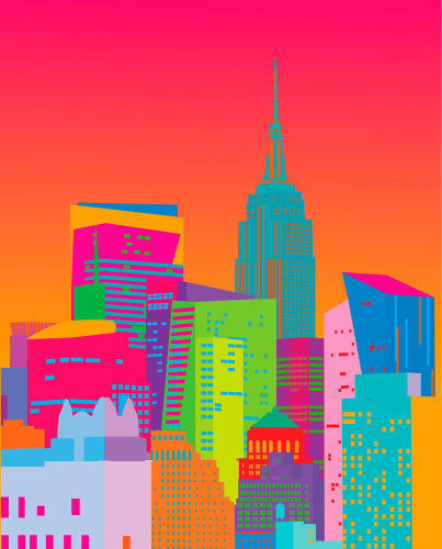 Midtown Composition with the Empire State Building by Yoni Alter. Unframed art print.
