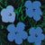 Flowers, 1964 (blue & green) by Andy Warhol. Framed art print.