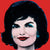 Jackie, 1964 (on red) by Andy Warhol. Unframed art print.