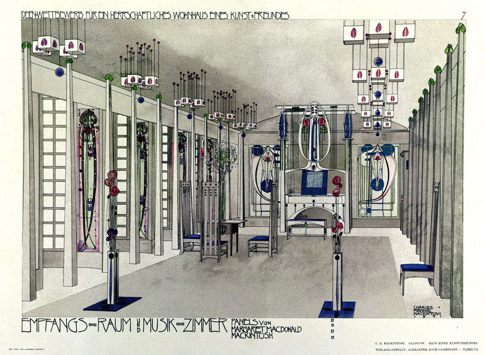 Design for a Music Room - Charles Rennie Mackintosh Print