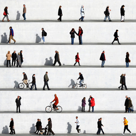 Wall People Detail No.2 by Eka Sharashidze. Unframed art print.
