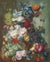 Fruit and Flowers in a Terracotta Vase by Jan Van Os. Unframed art print.