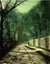 Tree Shadows in the Park Wall, Roundhay, Leeds (small) by John Atkinson Grimshaw. Unframed art print.