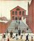 Old Church and Steps by L.S. Lowry. Unframed art print.