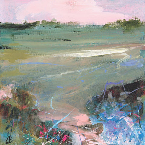 Pink Skies by Lesley Birch. Unframed art print.