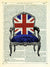 Union Jack Chair by Marion McConaghie. Unframed art print.